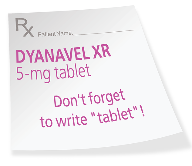 Dyanavel XR Tablet Example Prescription